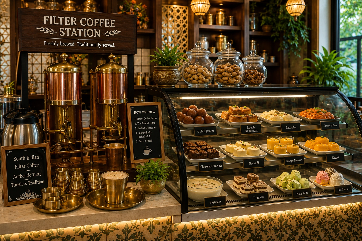 Live food counter catering service